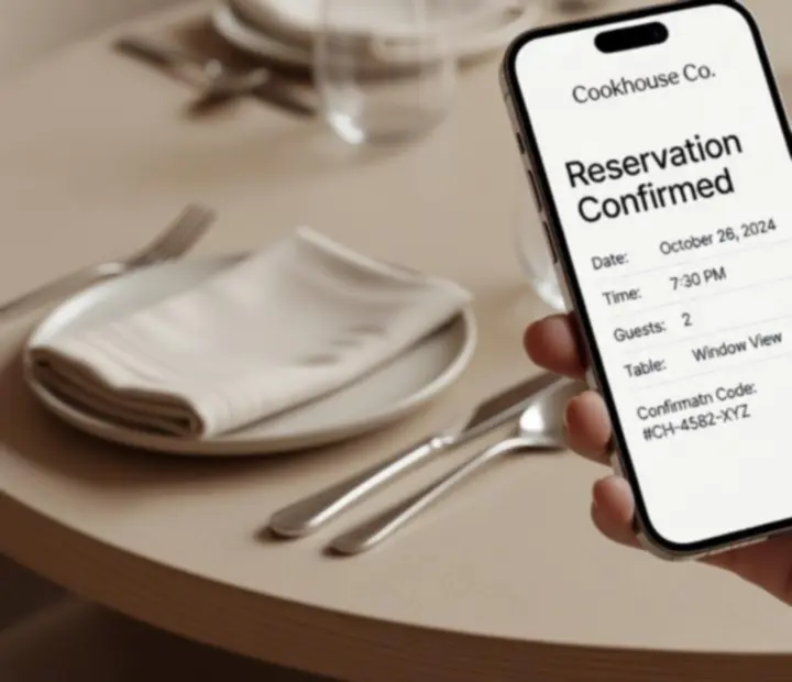 Widok formularza rezerwacyjnego Betéti Társaság na ekranie smartfona